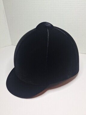 Lexington Safety Products Black Velvet Equestrian Riding Helmet EUC Read All